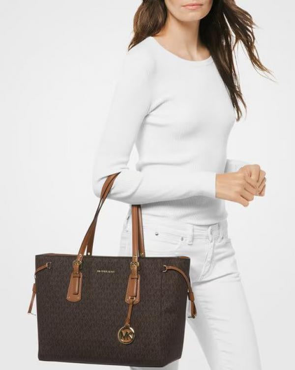 MK-Inspired Voyager Tote Bag (Coffee-Brown)
