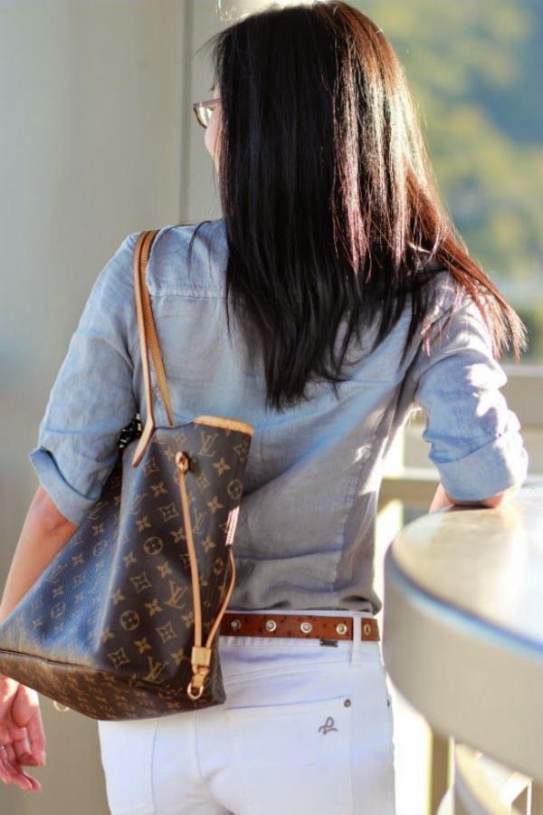 LV-Inspired Neverfull Premium Quality Tote Bag With Box And Dust Bag (Brown monogram)