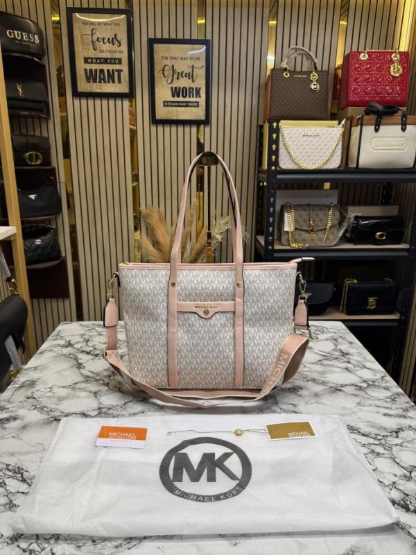 MK-Inspired Tote Bag With Brand Dust Bag (Pink)