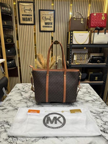 MK-Inspired Tote Bag With Brand Dust Bag (Brown)