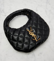 YSL-Inspired Icarino Quilted Small Shoulder Bag With Box (Black)