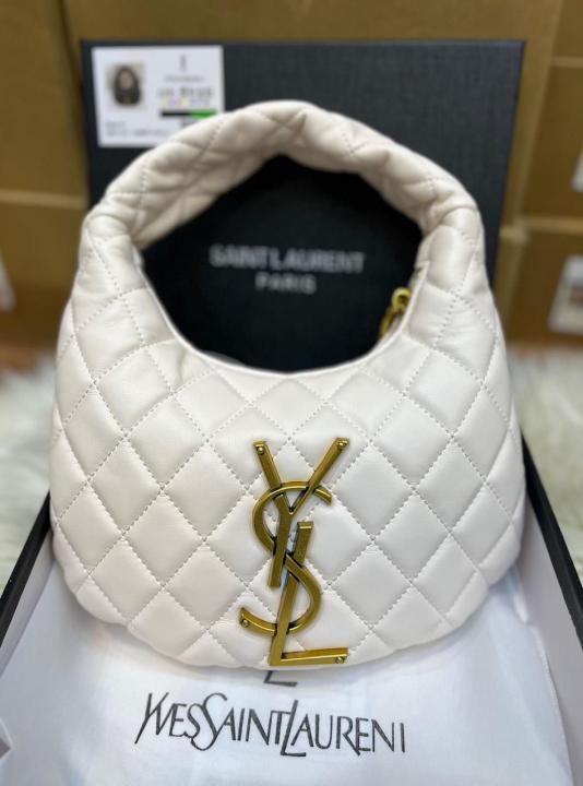 YSL-Inspired Icarino Quilted Small Shoulder Bag With Box (White) Secondary image