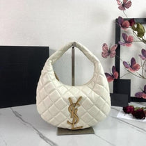 YSL-Inspired Icarino Quilted Small Shoulder Bag With Box (White)