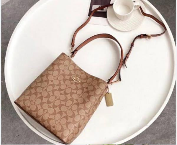 C-Inspired Inspired Mollie Bucket Bag With Box (Brown)