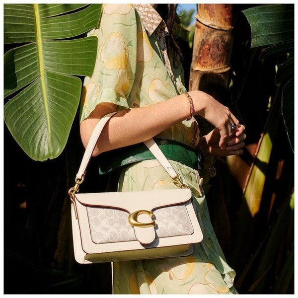 C-Inspired Tabby Shoulder Bag With Box (White)