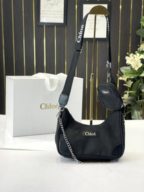 Chloe-Inspired Shoulder Chain Canvas Sling Bag With Box