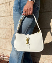 Ysl-Inspired Hobo Bag With Box (White)