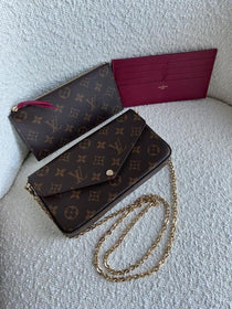 LV-Inspired Fleicie With Two Utility Pouches With Box