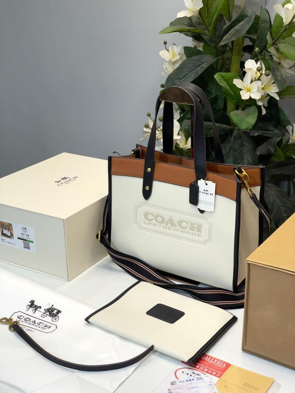 C-Inspired Field Tote Bag With Double Box
