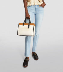 C-Inspired Field Tote Bag With Double Box