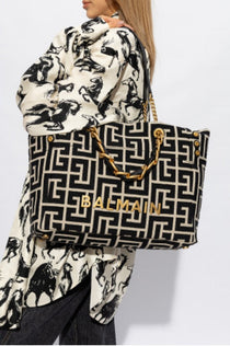 Balmain Jacquard Tote Bag With Dust Bag
