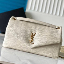YSL-Inspired Calypso Shoulder Bag With Dust Bag (White)