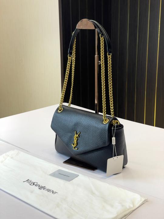 YSL-Inspired Calypso Shoulder Bag With Dust Bag (Black)