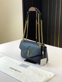 YSL-Inspired Calypso Shoulder Bag With Dust Bag (Black)