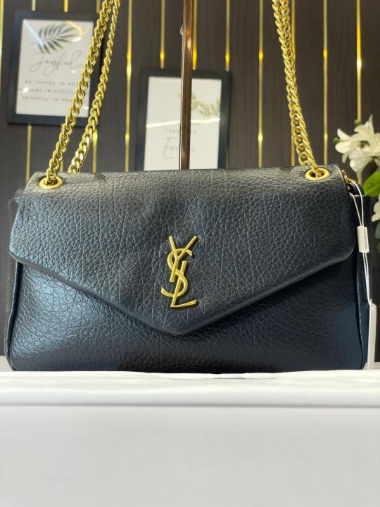 YSL-Inspired Calypso Shoulder Bag With Dust Bag (Black)