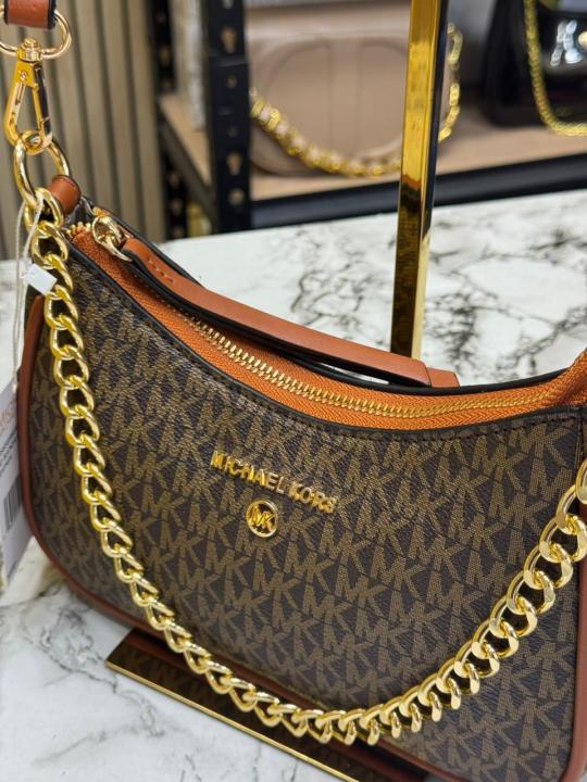 MK-inspired Charm Shoulder Bag With Box And Dust Bag (Coffee)