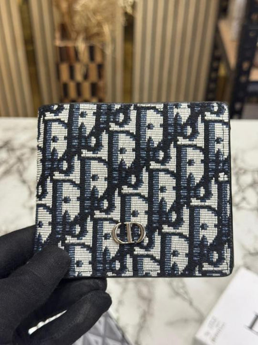 D-Inspired Signature CD Pattern Premium Wallet With Box And Dust Bag Including Card (Black)