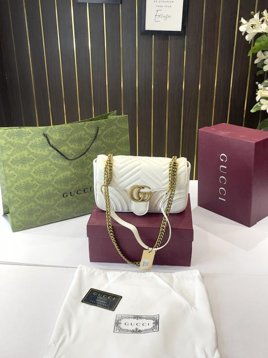 G-inspired Marmont Premium With Box (White)