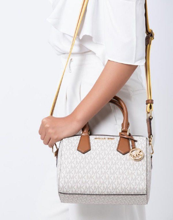 MK-inspired Speedy Boston 22cm Bag with Dust Bag And Carry Bag (Biege-Brown)