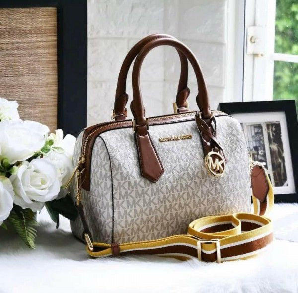 MK-inspired Speedy Boston 22cm Bag with Dust Bag And Carry Bag (Biege-Brown) Main image
