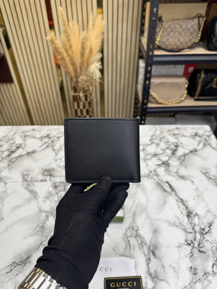G-Inspired GG Marmont Leather Bifold Wallet With Box And Dust Bag (Black)