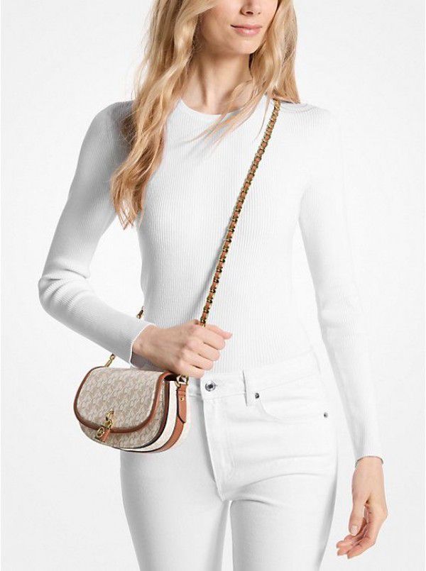 MK-Inspired Mila Shoulder Bag With Box (Biege)