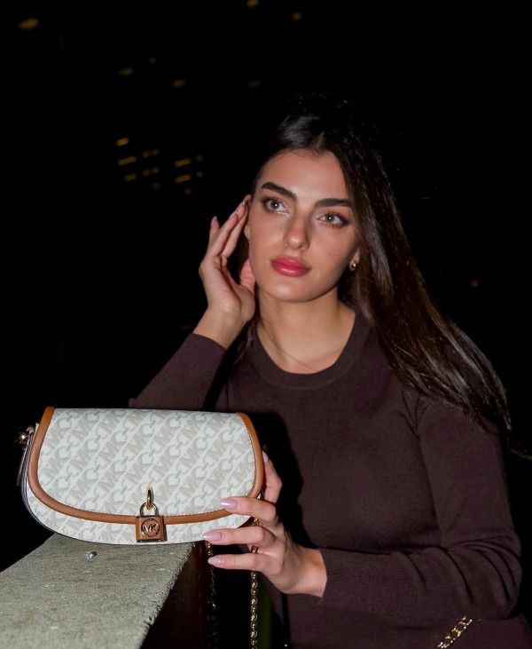 MK-Inspired Mila Shoulder Bag With Box (Biege)