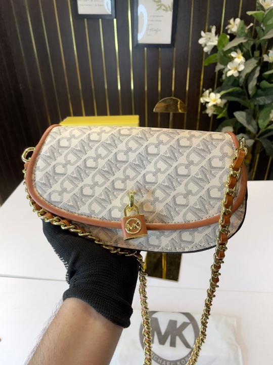 MK-Inspired Mila Shoulder Bag With Box (Biege) Main image