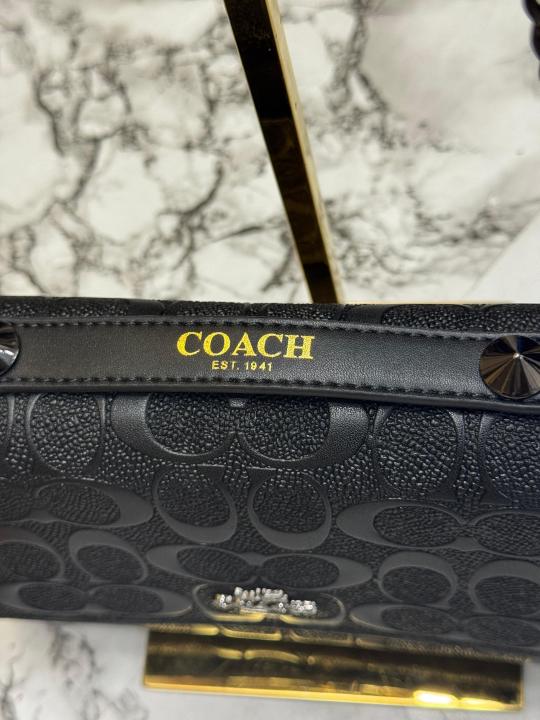C-Inspired Klare Signature Embossed Crossbody Bag With Box And Dust Bag (Black)