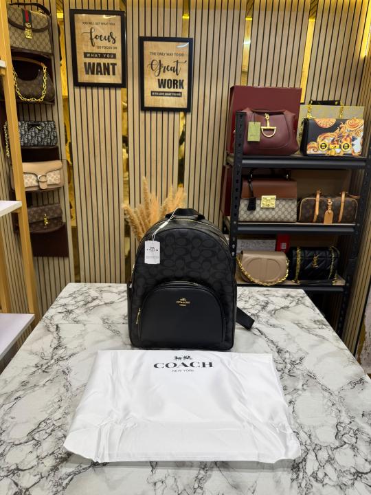 C-inspired Leather Court With Dust Bag Premium Quality Backpack [BLACK] Secondary image