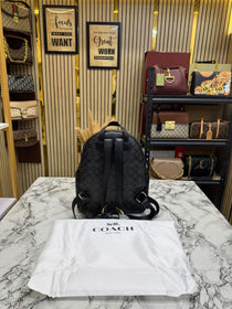 C-Inspired Leather Court With Dust Bag Premium Quality Backpack [Coffee]
