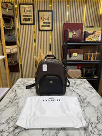 C-Inspired Leather Court With Dust Bag Premium Quality Backpack [Coffee]