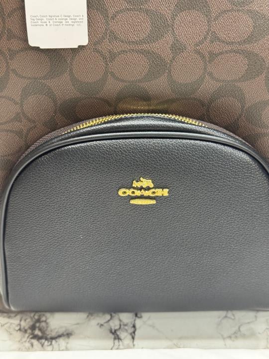 C-Inspired Leather Court With Dust Bag Premium Quality Backpack [Coffee]