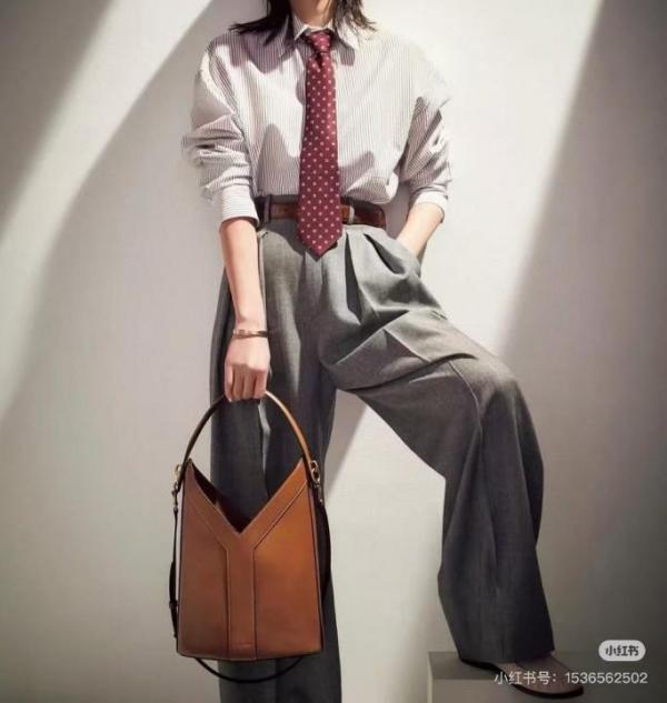 Ysl-Inspired Y Top Handle Bucket Bag With Dust Bag (Brown)