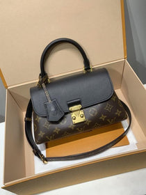 LV-Inspired Madeleine Top Handle Bag With Double Box (Black)