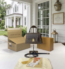 LV-Inspired Madeleine Top Handle Bag With Double Box (Coffee)