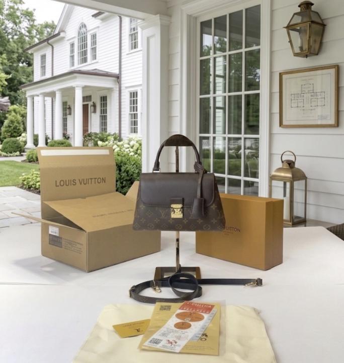 LV-Inspired Madeleine Top Handle Bag With Double Box (Coffee)