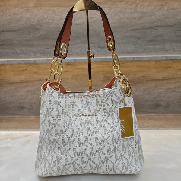 MK-Inspired Fulton Handbag With Dust Bag (Beige)