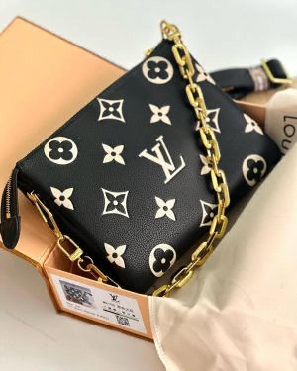 LV-Inspired Monogram Canvas Coussin BB With Double Box And Dust Bag (Black)