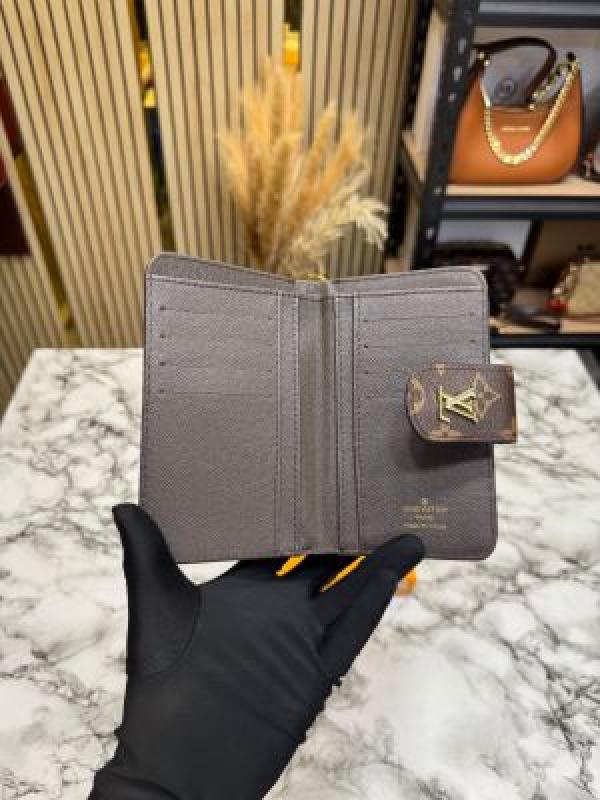 LV-Inspired Signature Monogram Canvas Zip Around Long Wallet With Box