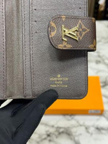 LV-Inspired Signature Monogram Canvas Zip Around Long Wallet With Box
