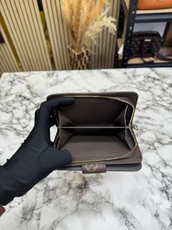 LV-Inspired Signature Monogram Canvas Zip Around Long Wallet With Box