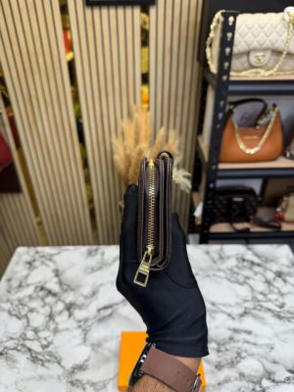 LV-Inspired Signature Monogram Canvas Zip Around Long Wallet With Box