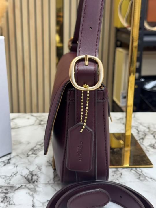 C-Inspired Etta Flap Crossbody Bag With Box And Dust Bag (Wine)