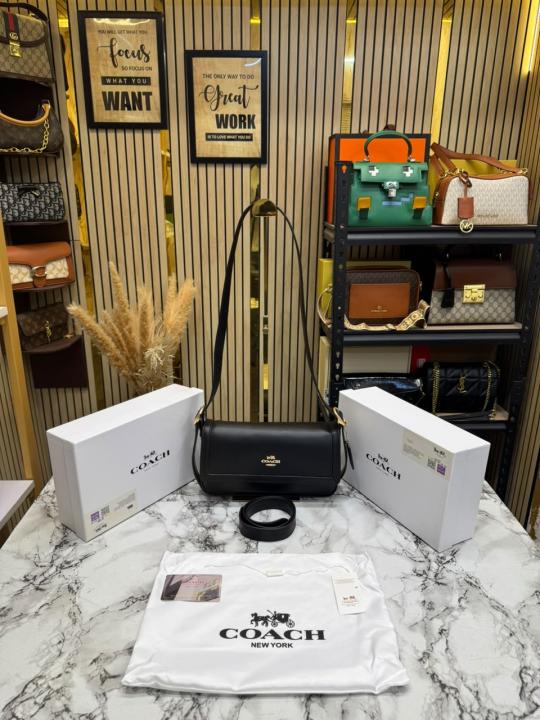 C-Inspired Etta Flap Crossbody Bag With Box And Dust Bag (Black)