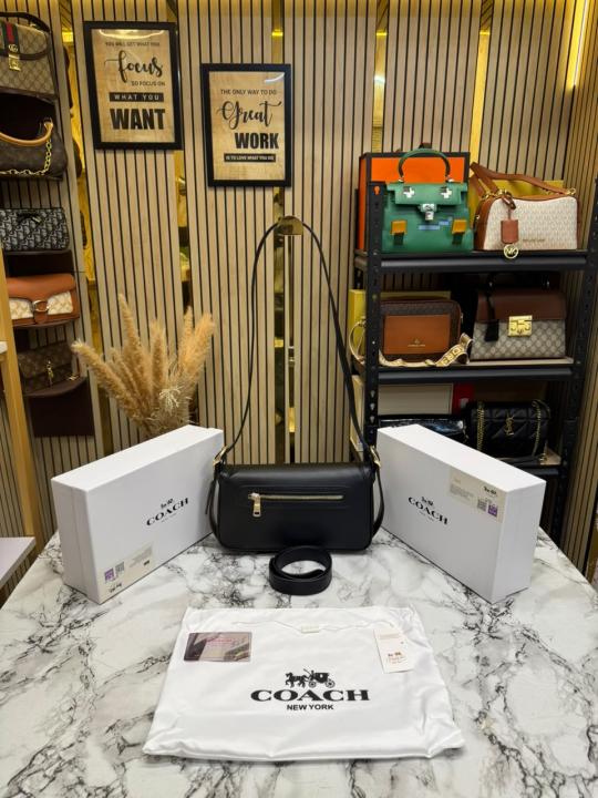 C-Inspired Etta Flap Crossbody Bag With Box And Dust Bag (Black)