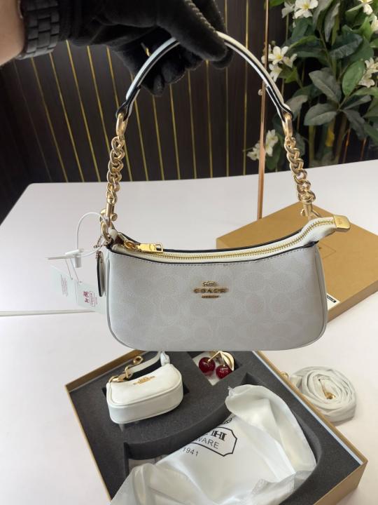 C-Inspired Teri Combo With Small Pouch And Charm With Box (white)