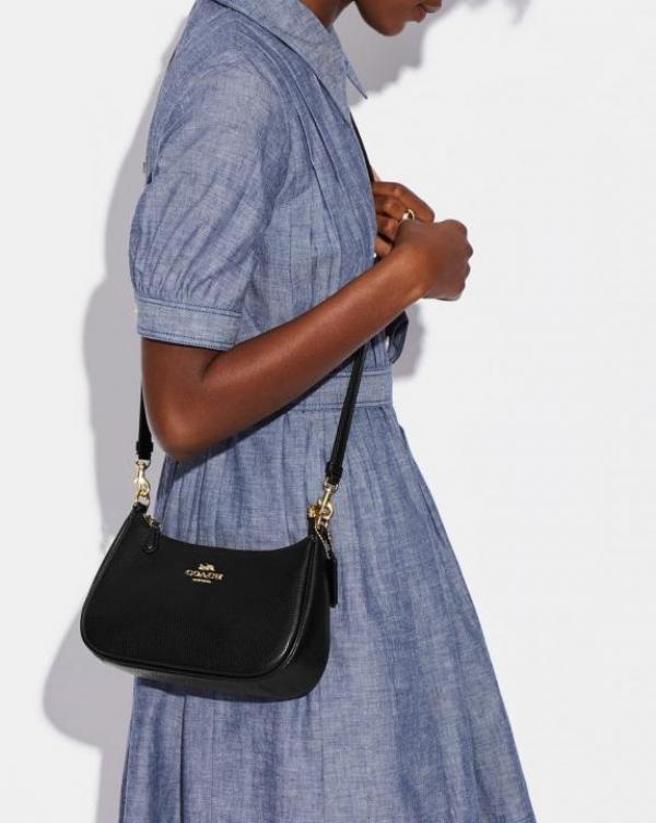 C-Inspired Penelope Shoulder Bag in Signature Canvas With Magnetic Box And Dust Bag (Black)