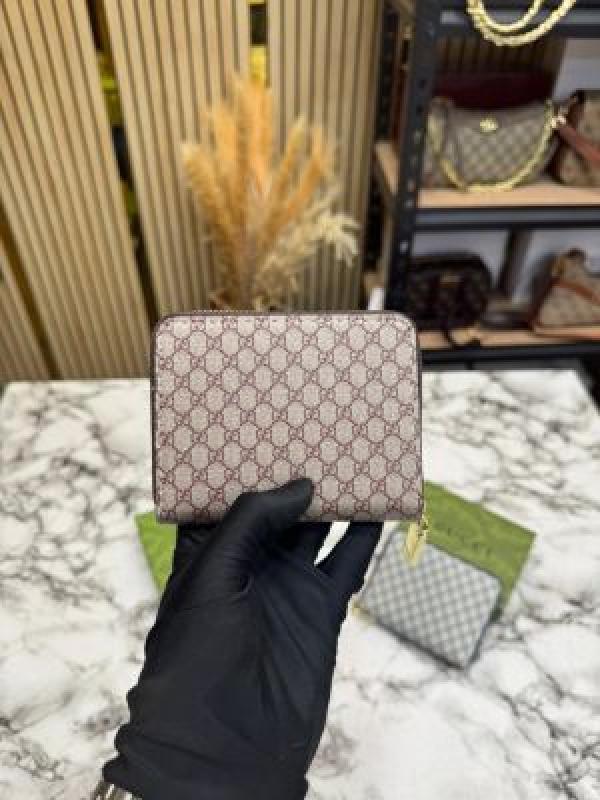 G-Inspired GG Monogram Zip-around With Box (Apricot)