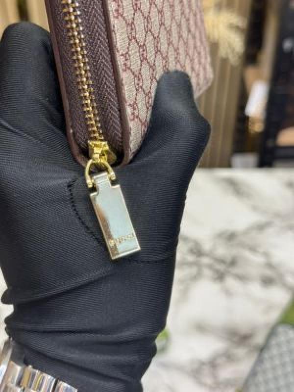 G-Inspired GG Monogram Zip-around With Box (Apricot)